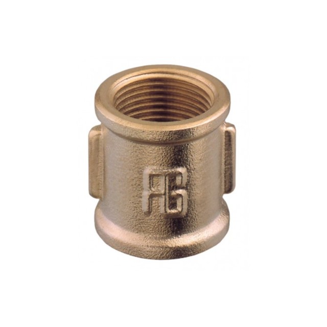 Ορειχάλκινη Μούφα / Υποδοχή Θηλ. (Ίσομερή) (Yellow Brass)