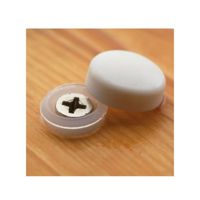 Λευκά καπάκια μικρά για βίδες