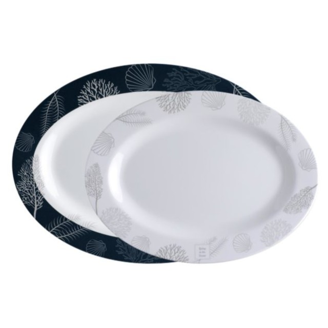 Σετ Πιατέλες από Μελαμίνη Living Marine Business 30?22,5cm – 35?25,5cm (Σετ 2 Τεμάχια)