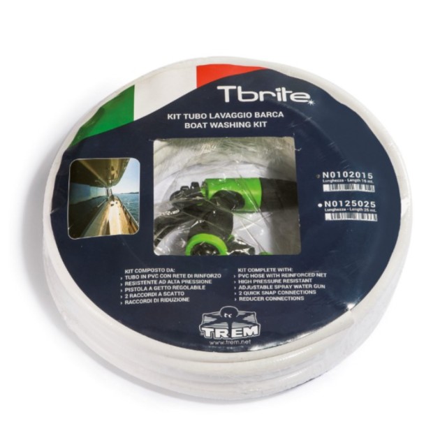 Σετ εύκαμπτου σωλήνα για σκάφος 25m & Πιστόλι νερού με αντάπτορες