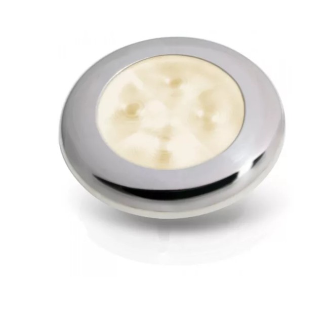 Πλαφονιέρα Led 12V Θερμό Λευκό (Ασημί Δακτύλιος)