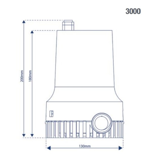 Ηλεκτρική Βυθιζόμενη Αντλία Bilge Orca, 3000 GPH 24V