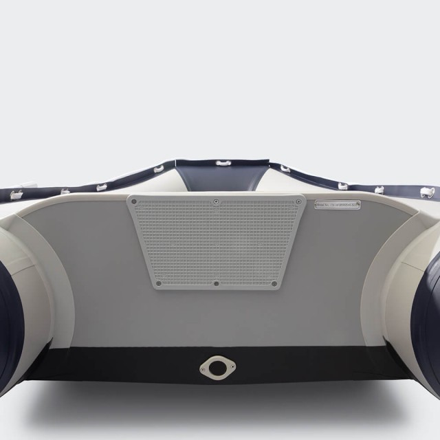 Inflatable tender Nautend PVC with inflatable keel & inflatable floor light grey & navy blue