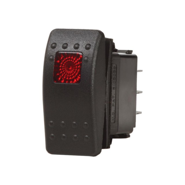 Διακόπτης Contura II SPST OFF–ON Μαύρος με LED
