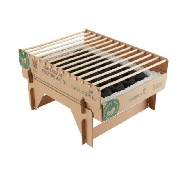 ECO BBQ Οικολογική Ψησταριά μιας Χρήσης με Κάρβουνο Π25xΜ32 CASUS (Μπαμπού, ηφαιστειακή πέτρα και χαρτόνι)