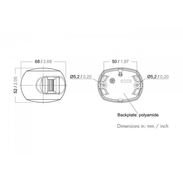 S34 LED Κόκκινος, πλευρικός μαύρο κέλυφος