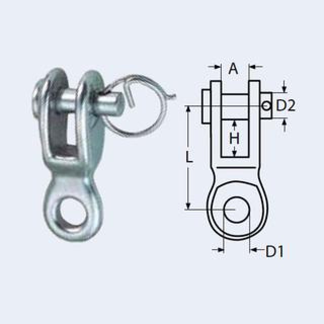Toggle for turnbuckle A4 10mm
