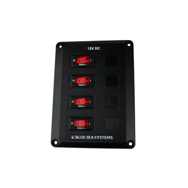 Πάνελ BelowDeck 12 V DC με 4 Θέσεις, Θερμικοί Διακόπτες