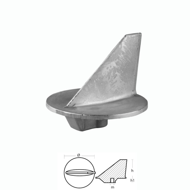 Ανόδιο Πτερύγιο Trim Tab Έκκεντρο για MERCURY <35hp