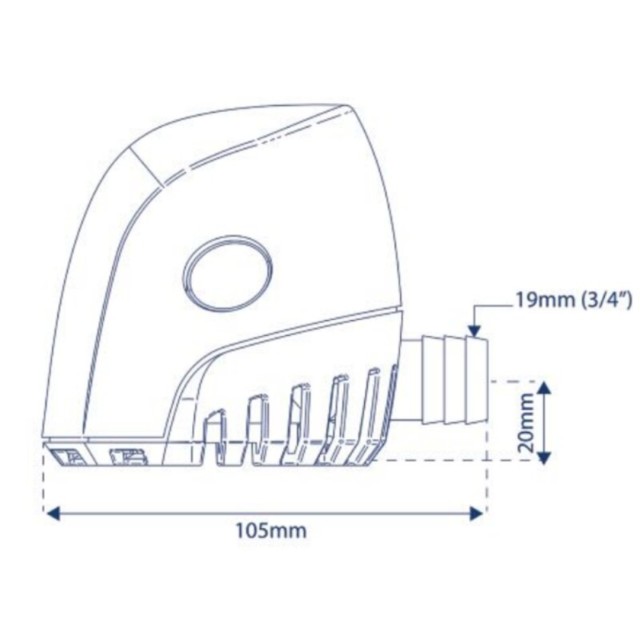 Whale Ηλεκτρική Υποβρύχια Αντλία Orca, 500GPH 12V