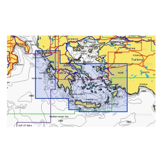 MSD Platinum+ Card Navionics Platinum + XL Multi-Dimensional cart/Νότιο Αιγαίο