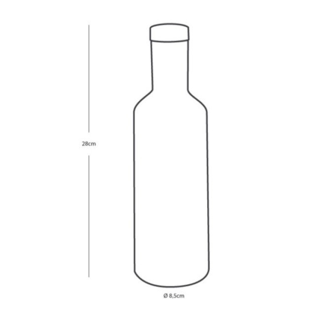 Μπουκάλι Νερού Αύθραστο από MS 1,2lt Φ9cm Bahamas Marine Business (Σετ 2 Τεμάχια)