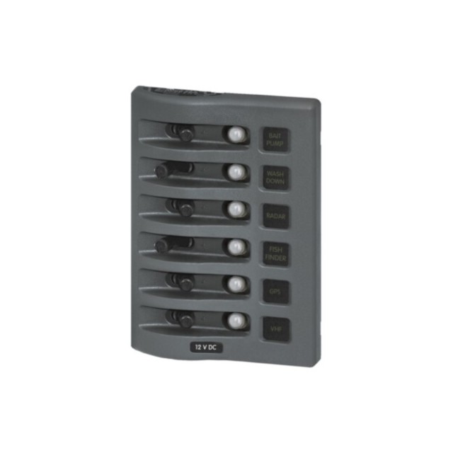 Πάνελ 6 Θερμικών Διακοπτών WeatherDeck 12 V DC