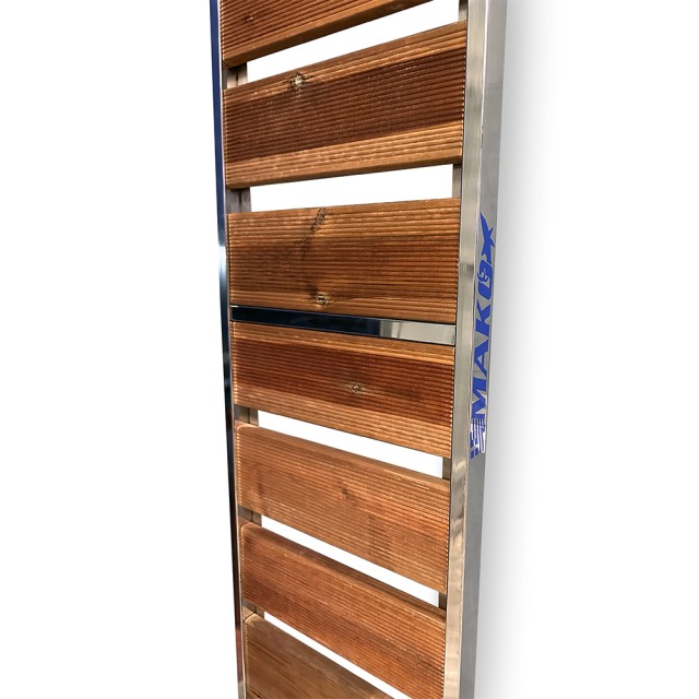 Πασαρέλα Inox Σταθερή 2,40Μ. με Ξύλο Teak & Λάμα βάσης