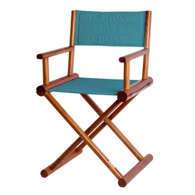 Καρέκλα Σκηνοθέτη Teak Πτυσσόμενη Τιρκουάζ Marine Business