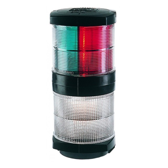 Τρίχρωμος + Αγκυροβολίας 2984 12V , Μαύρο Κέλυφος