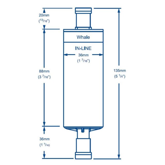 Whale Premium Inline Αντλία Νερού 12V