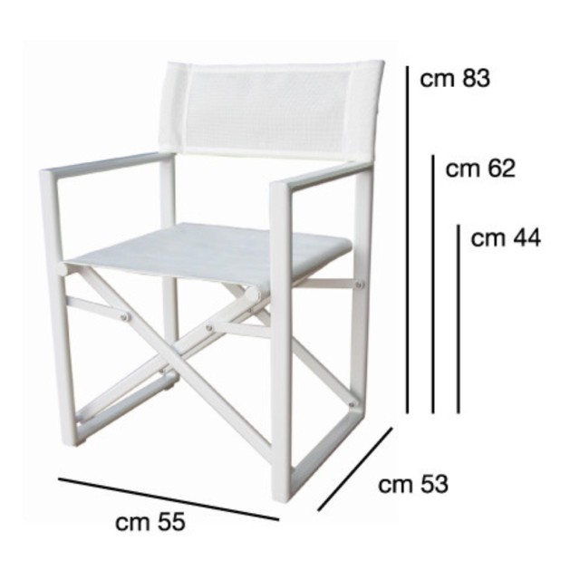Καρέκλα σκηνοθέτη λευκή
