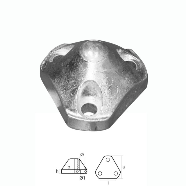 Flex-O-Fold Ανόδιο Προπέλας, 3 Βίδες, Φ55mm