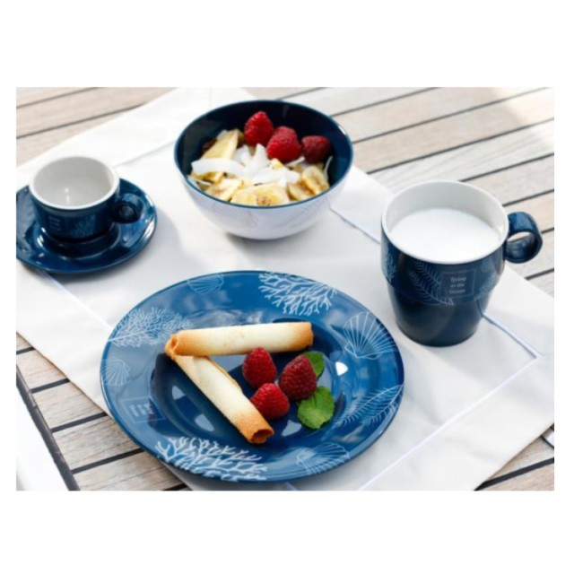 Πιάτο Γλυκού Αντιολισθιτικό Μελαμίνης 20cm Living Marine Business (Σετ 6 Τεμάχια)