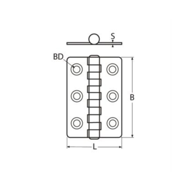Μεντεσές 40x60mm