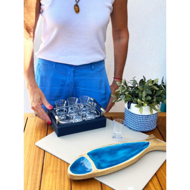 Δίσκος Μεταφοράς για Σφηνάκι με Θήκες Waves , Μπεζ