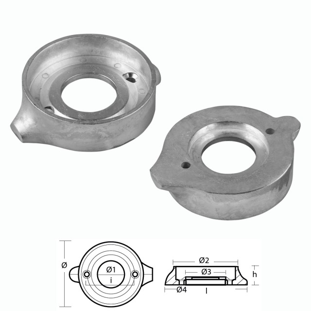 Ανόδιο Κολάρο Μηχανής VOLVO PENTA Serie S. Drive 120 Al