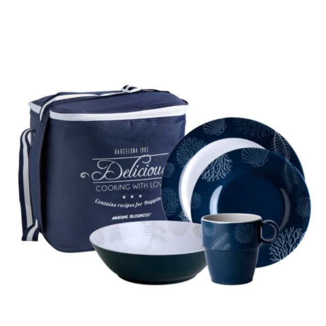 Σερβίτσιο από Μελαμίνη Αντιολισθιτκό 4 Ατόμων Living Marine Business (Σετ 16 Τεμάχια)