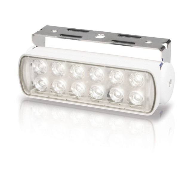 LED Sea Hawk Λευκό Φώς Καταστρώματος Προβολέα Με Λευκή Δέσμη, Λευκό Περίβλημα