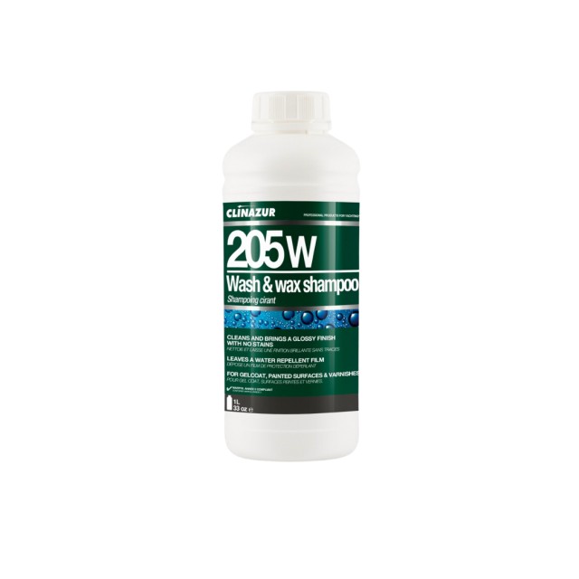 Clinazur 205W Wash & Wax shampoo