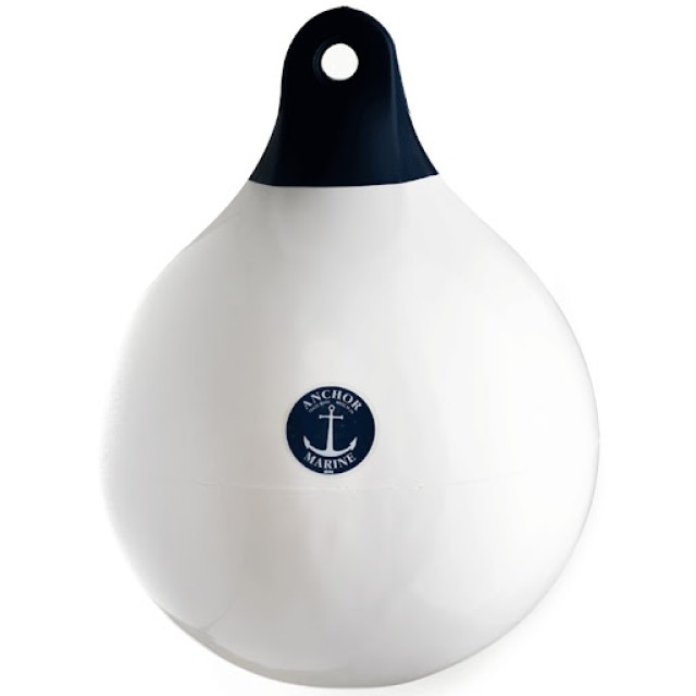 Μπαλόνι Στρογγυλό Heavy Duty, Λευκό με μπλε άκρο