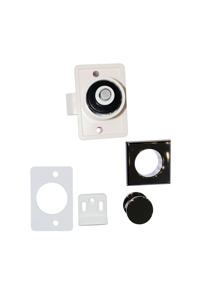 Κλείδωμα Ντουλαπιού Man Ship, Τετράγωνο, Φινίρισμα Χρώμιο