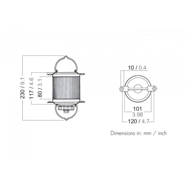 S50 360° κόκκινος, κρεμαστός 12V