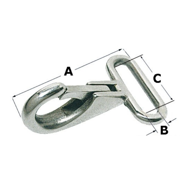 Γάντζος για τέντα INOX 25mm