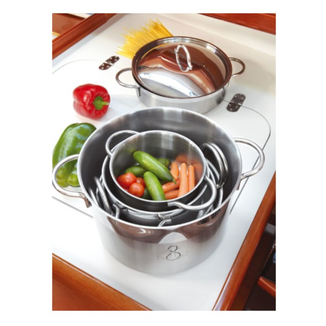 Σετ Ταψιών – Κατσαρόλες Κουζίνας Ανοξείδωτα Για Κάθε Τύπο Εστίας Marine Business (Σετ 6 Τεμάχια)