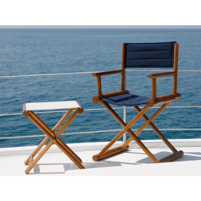 Καρέκλα Σκηνοθέτη Πτυσσόμενη Teak-Navy Blue Marine Business
