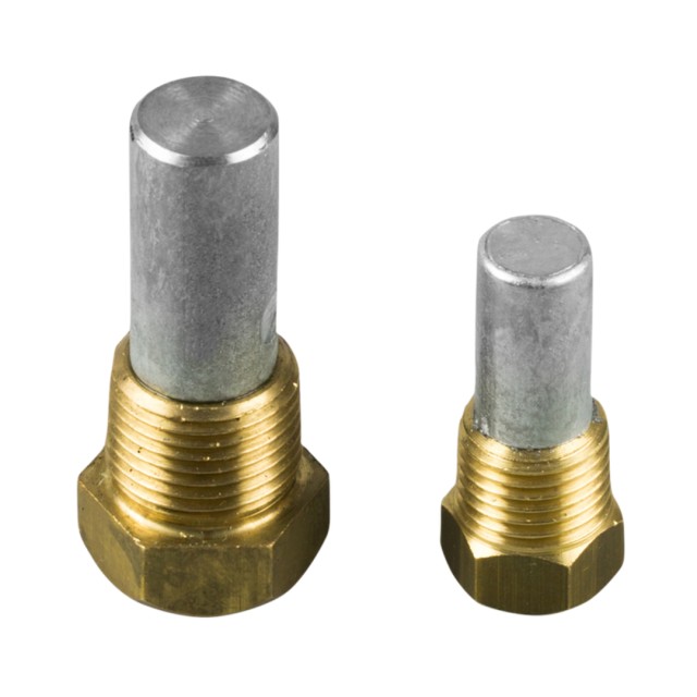 Ανόδιο ZF Φ12 L.26 με Ορειχάλκινο Βύσμα 3/8Bspt