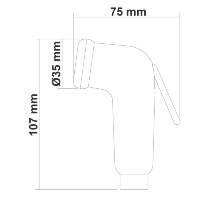 Τηλέφωνο Ντους Πλαστικό 9003 Λευκό