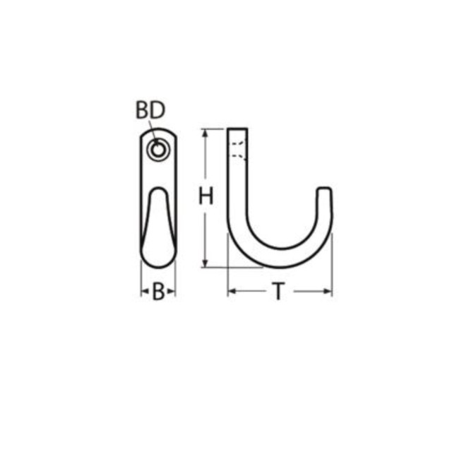 Κρεμάστρα ρούχων A2-AISI 304 στιλβωμένη