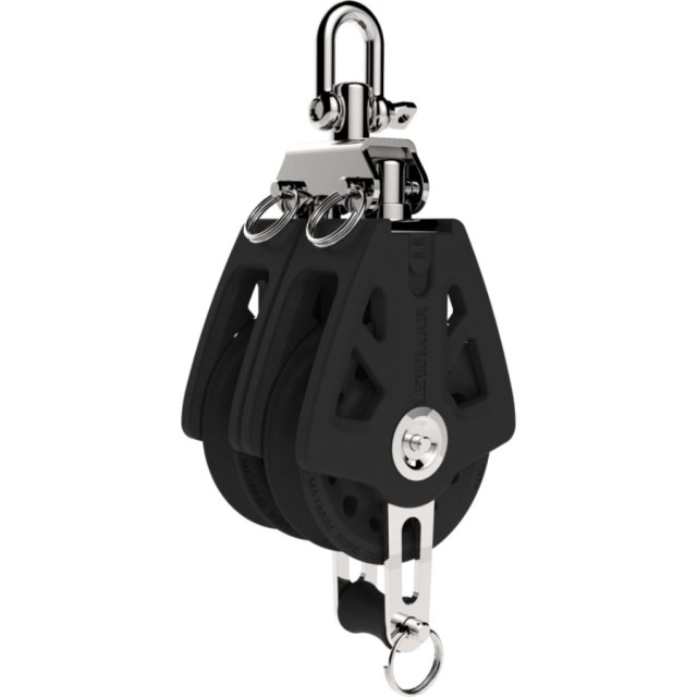 LEWMAR Ράουλο SYNCHRO 50mm Διπλό με Προέκταση, Μαύρο