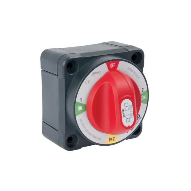 Διακόπτης Επιλογής Μπαταριών Pro Installer 1-2-Both-Off 48 V – 400 A