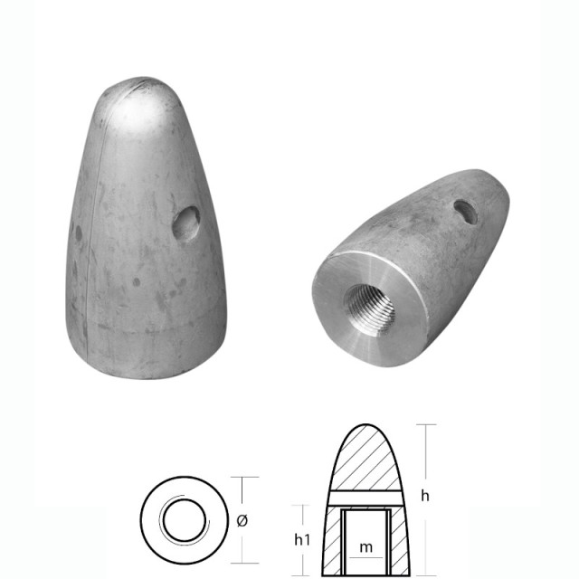 Ανόδιο Καρυδάκι άξονα Φ25/30mm - 3/4