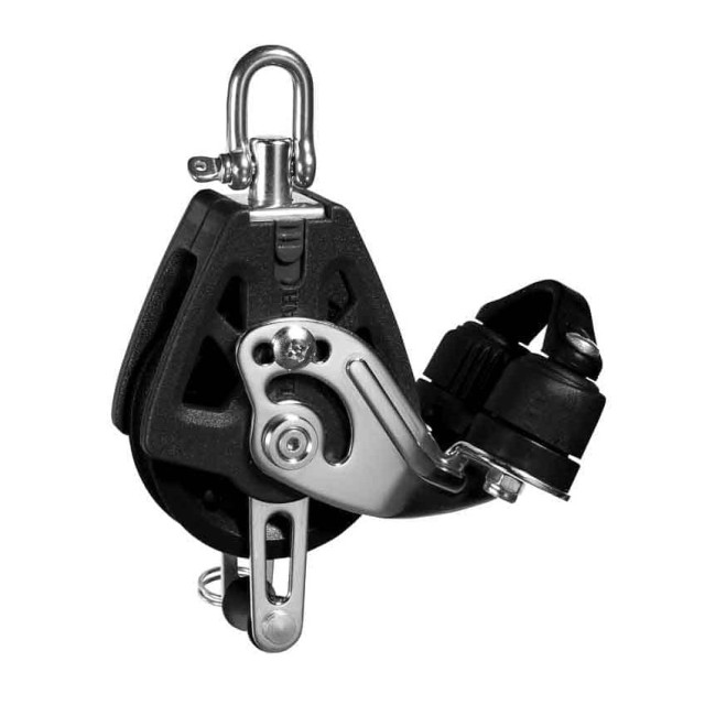 LEWMAR Ράουλο SYNCHRO 50mm Διπλό με Προέκταση & Δαγκάνα, Μαύρο