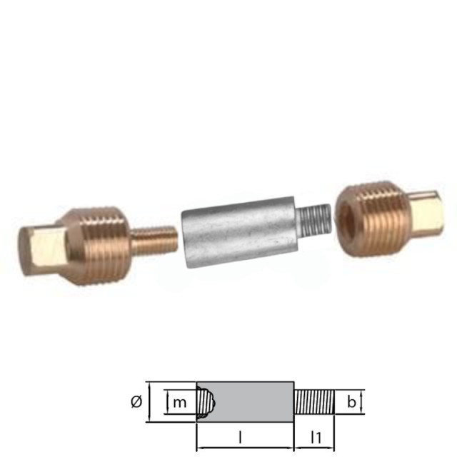 Τάπα Αρσενική για Ράβδο Ψυγείου VOLVO PENTA