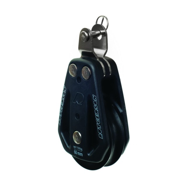 Ράουλο 60mm, μονό, σταθερό Togglehead, 12mm πείρος